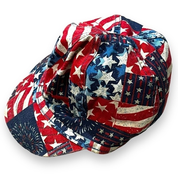Vintage Kromer Welding Hat Cap USA Flag Stars and Stripes Union Tag Size 7 1/8 - Picture 1 of 6